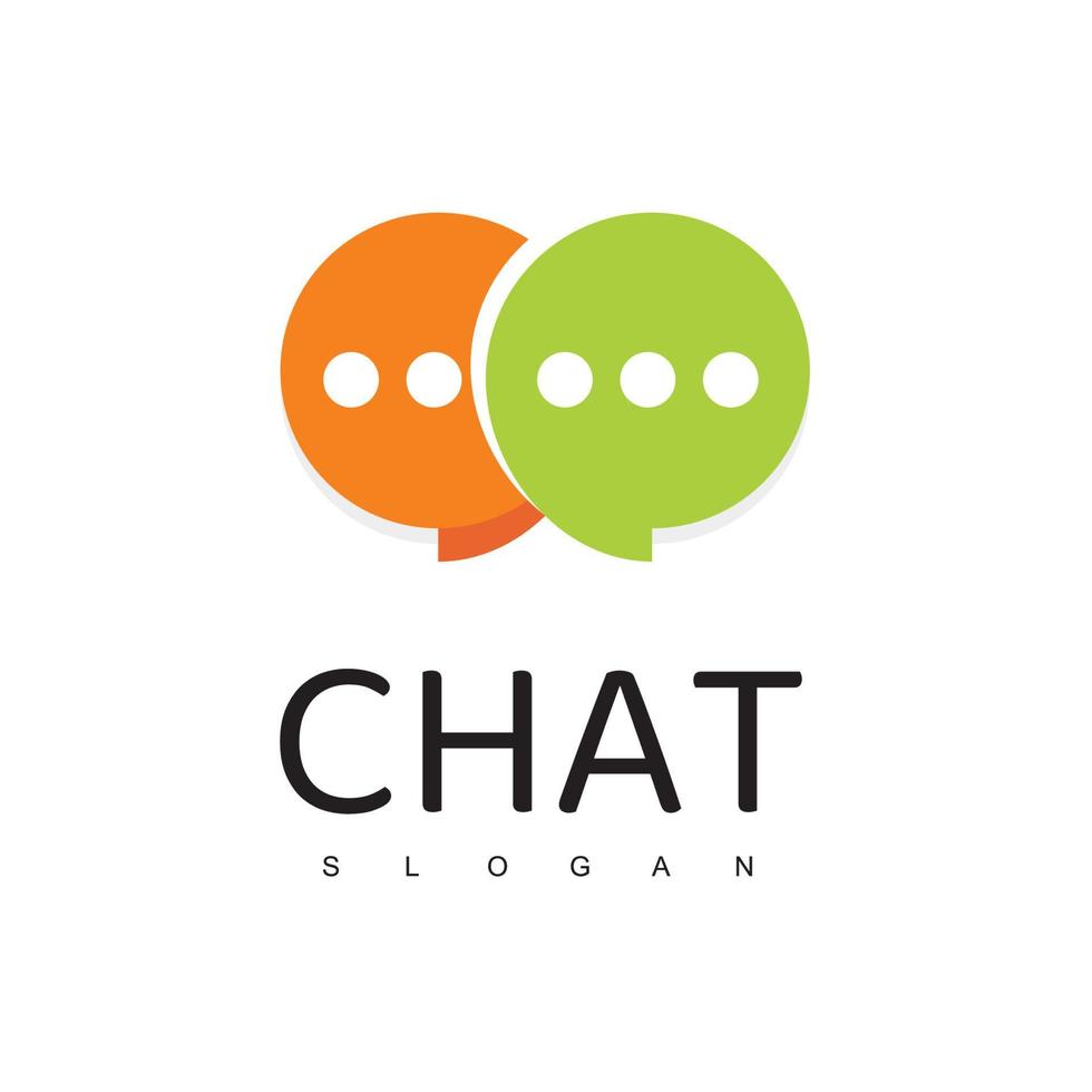 Chat-Blase-Logo-Design-Vorlage, Symbol für Kommentarzeichen vektor