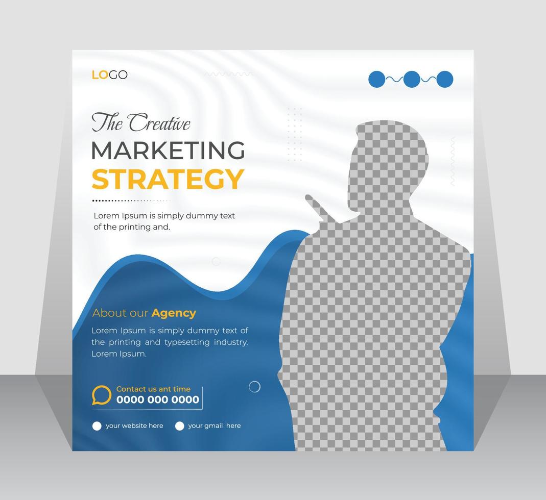 die kreative Marketingstrategie Corporate Business Social Media Post- und Web-Banner-Template-Design vektor