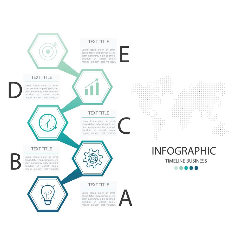 Timeline Business Infografik mit Textraum vektor