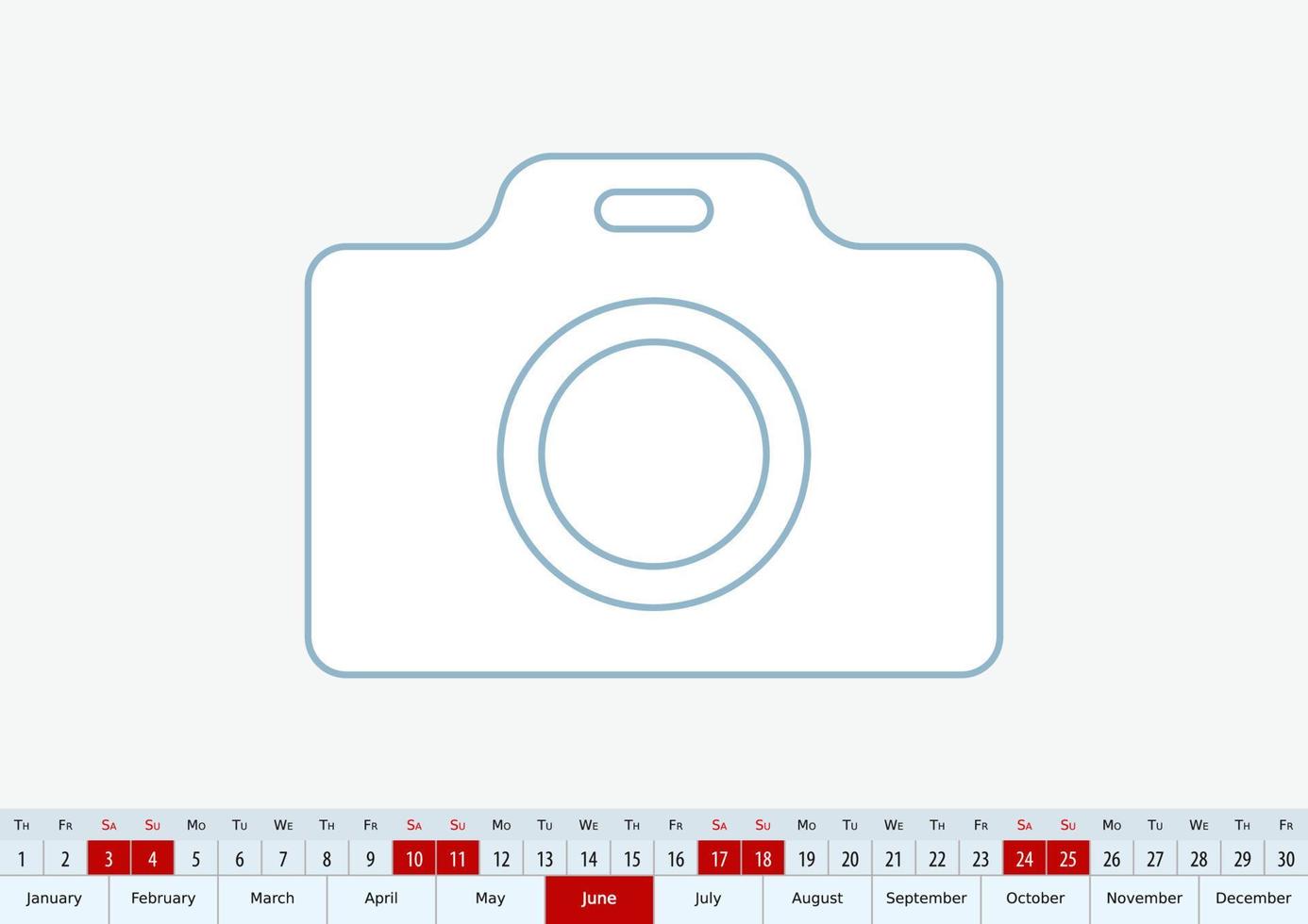 juni 2023 för skrivbord kalender. vektor mall.