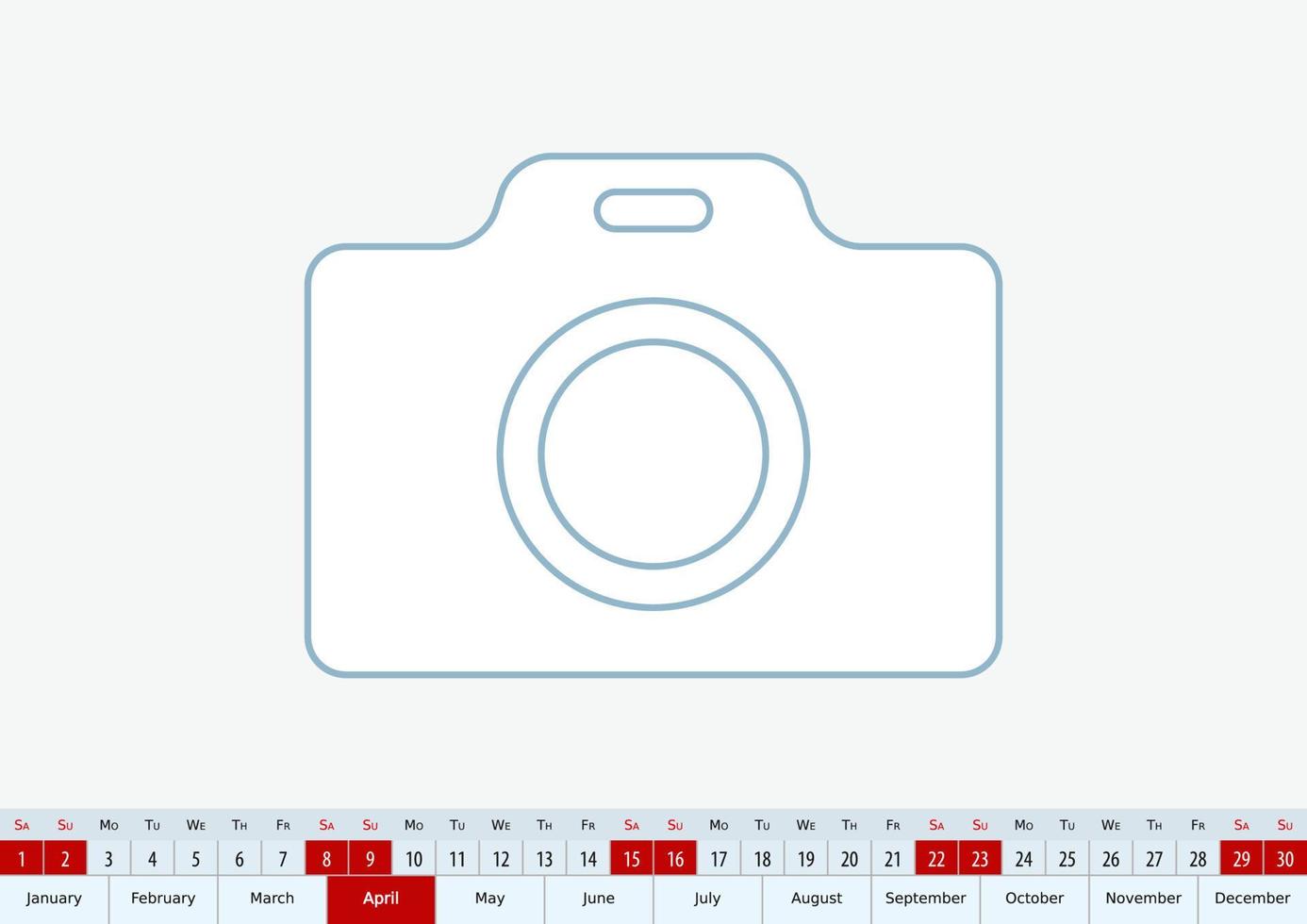 April 2023 für Tischkalender. Vektorvorlage. vektor