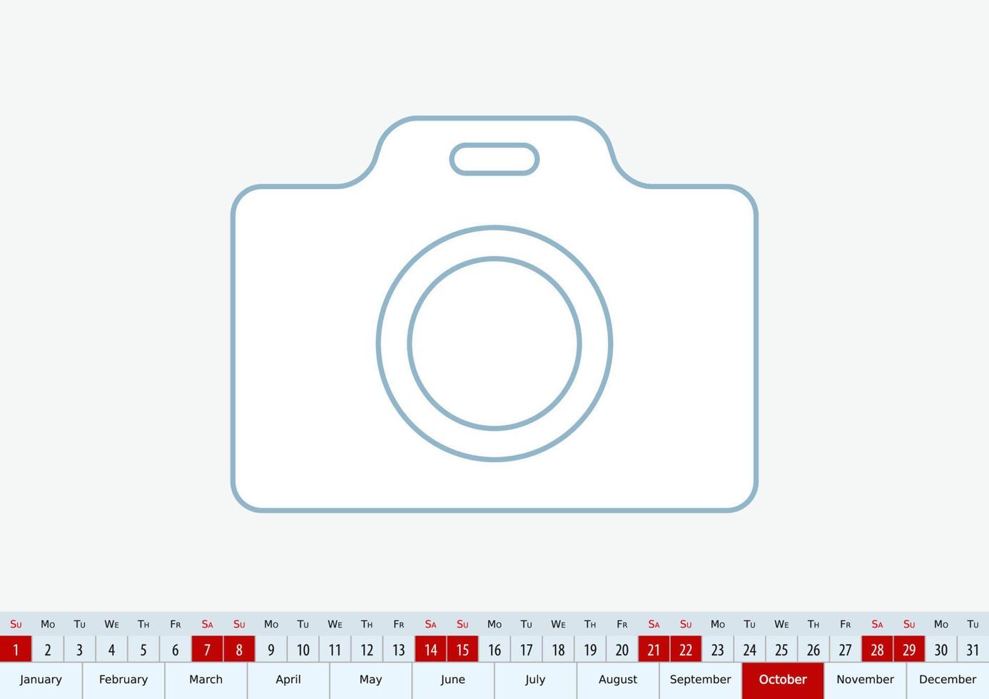 Oktober 2023 für Tischkalender. Vektorvorlage. vektor