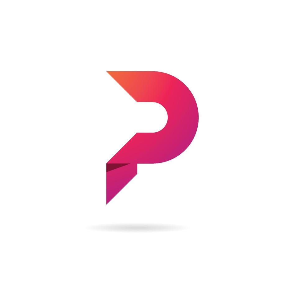 brev p logotyp symbol design mall vektor