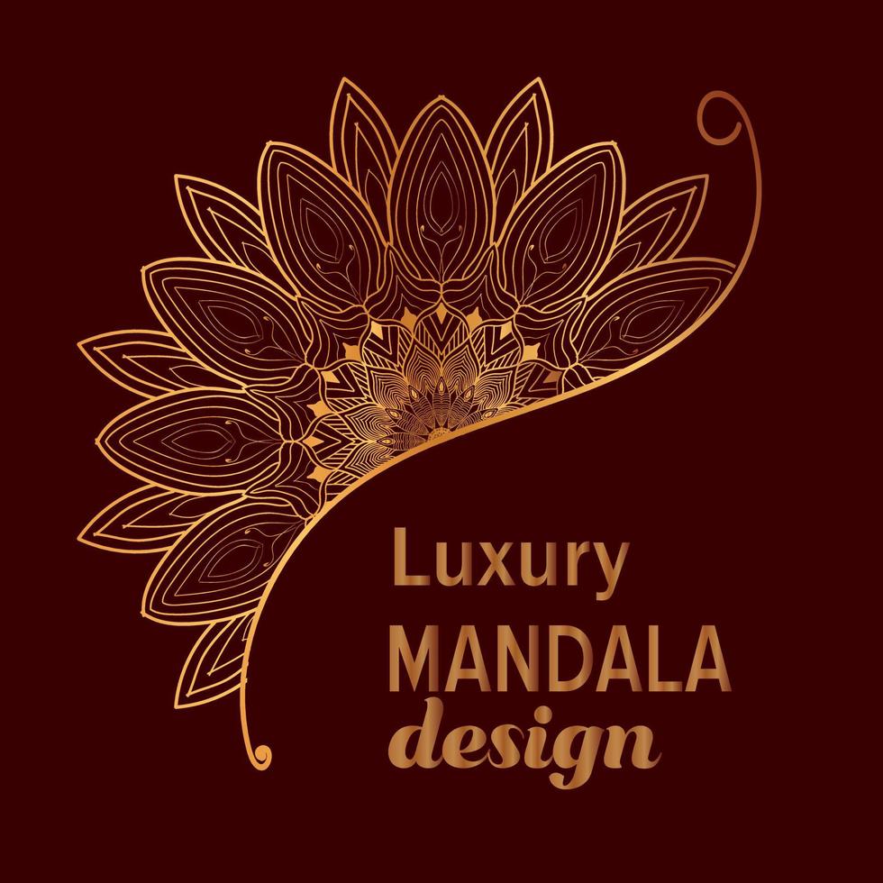 Luxus-Mandala-Hintergrunddesign vektor