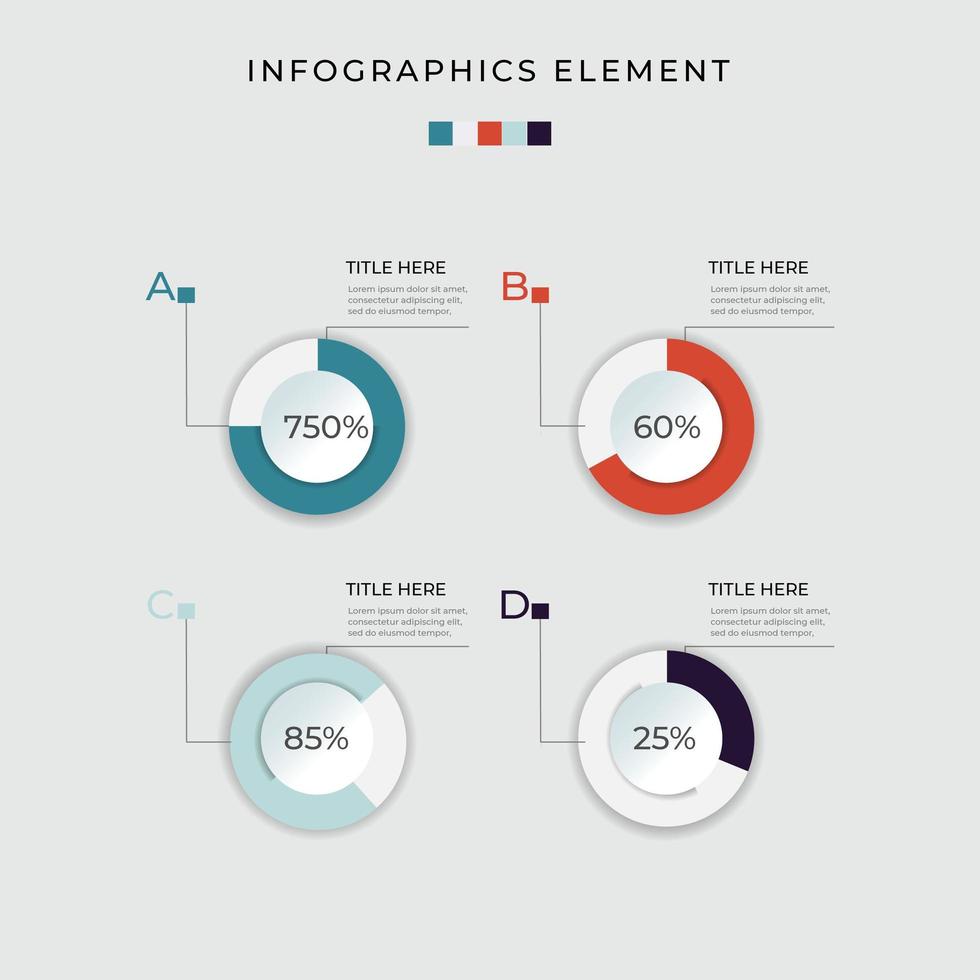 Infografik Prozent Kreisdiagramm Infografik vektor