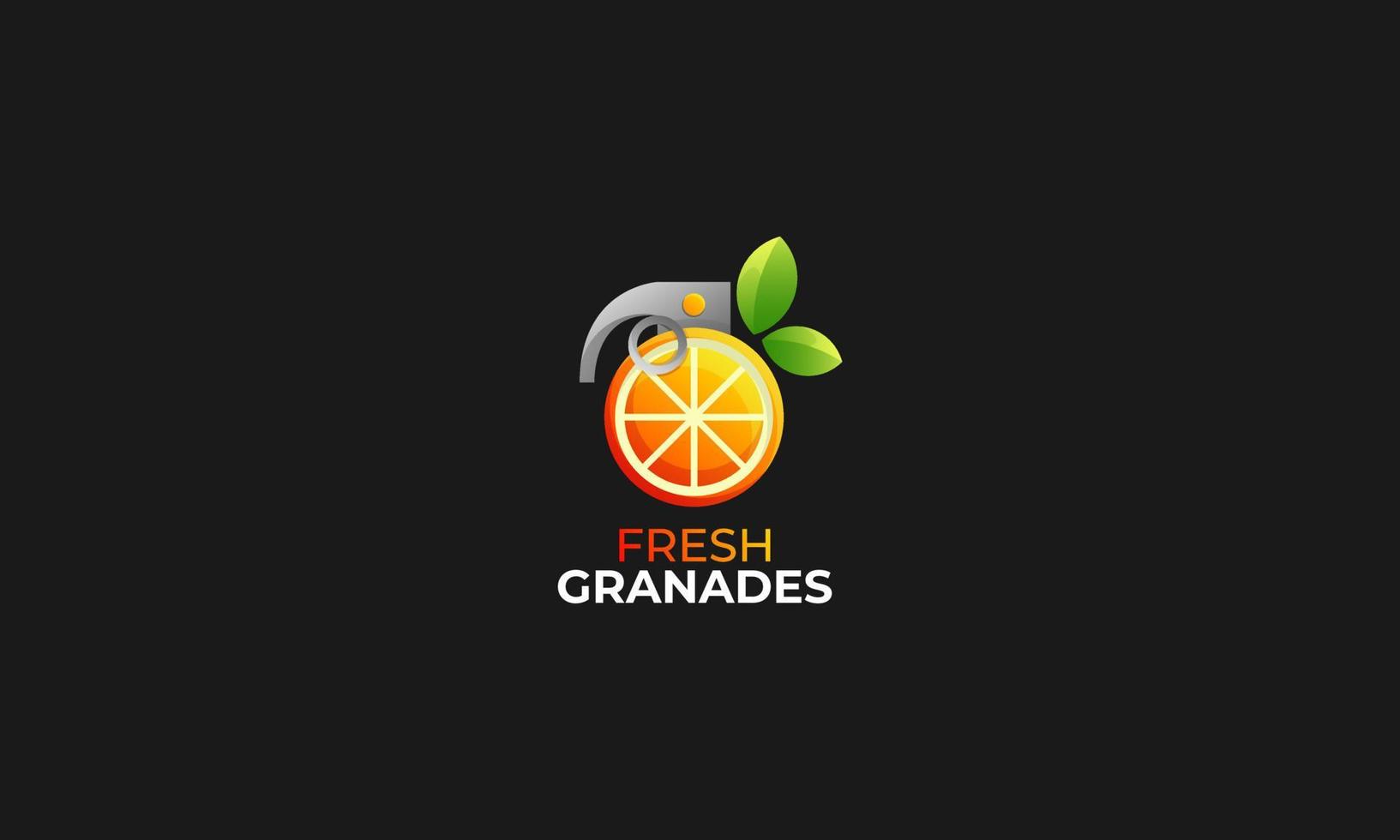 orange bomba juice frukt logotyp begrepp design illustration vektor