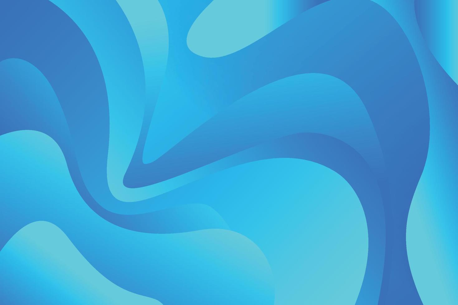 abstrakte wellenförmige formenillustration der blauen steigung. glattes Fließen des geschichteten Wellenhintergrundes vektor