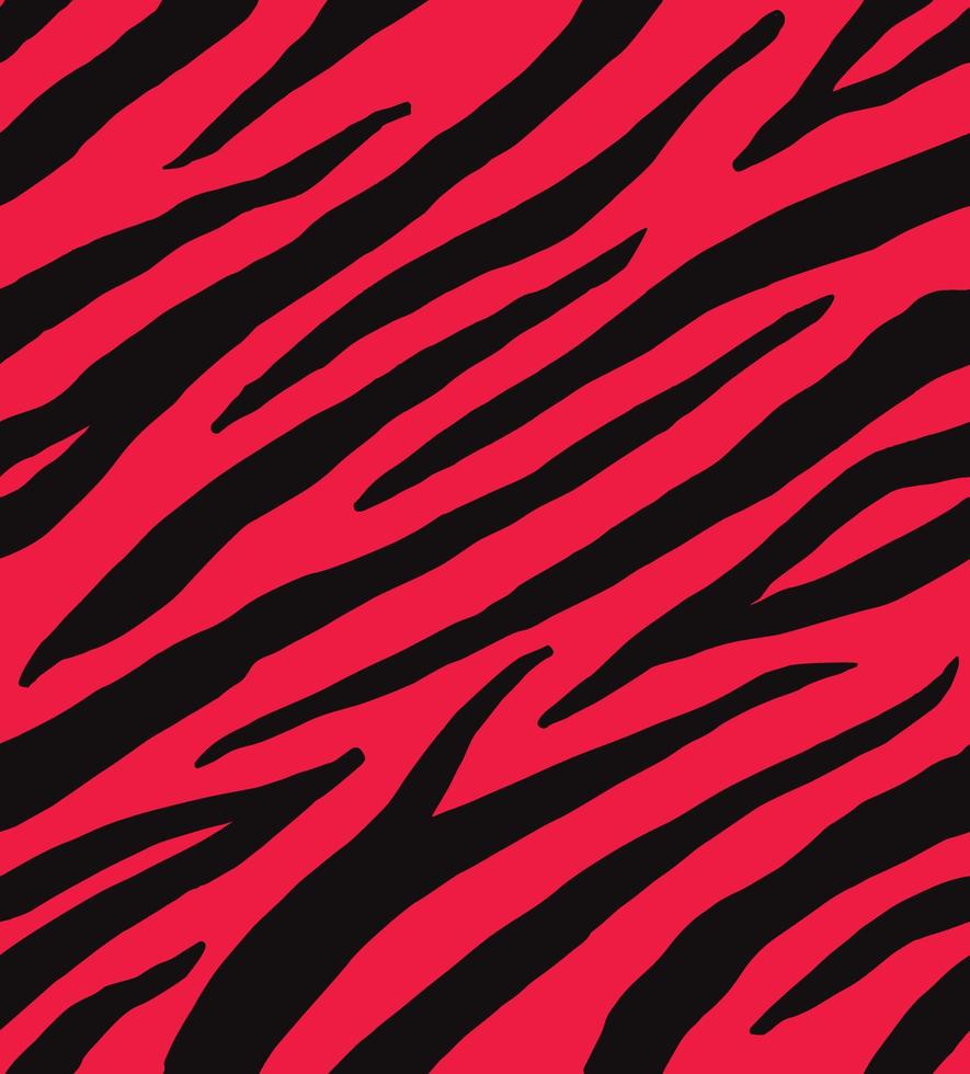 vektor sömlös mönster av röd zebra tiger skriva ut