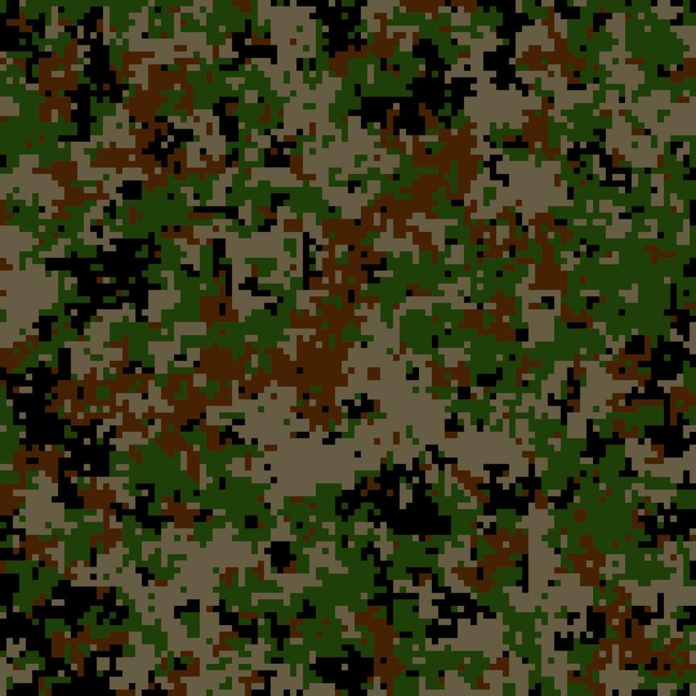 Pixeltarnung für eine Soldatenarmeeuniform. modernes Camouflage-Stoffdesign. digitaler militärischer Vektorhintergrund. vektor