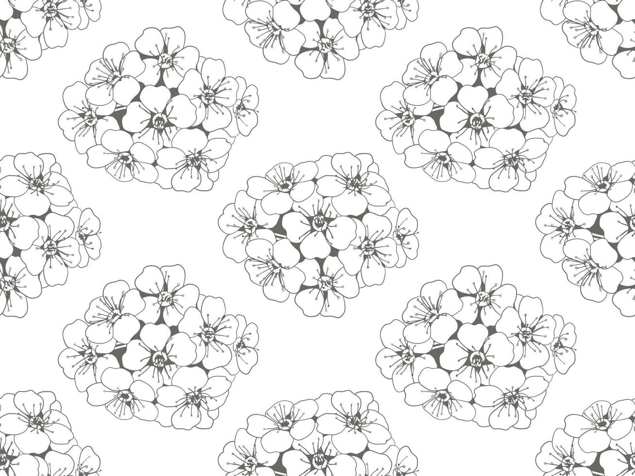 Blumennahtloses Musterdesign für Stoff- oder Tapetendruck. Blumenvektor-Textildekoration. Natur Hintergrund. vektor