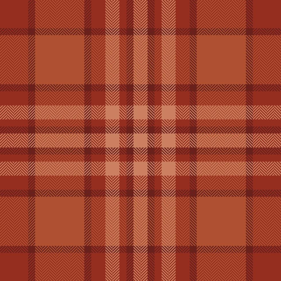 kariertes Karomuster in den Farben Orange und Rot. nahtlose Stoffstruktur. Tartan-Textildruck. vektor