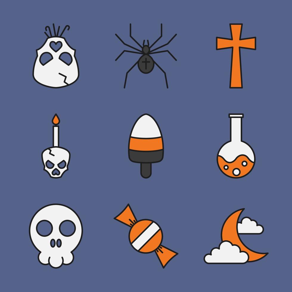 Halloween element samling vektor