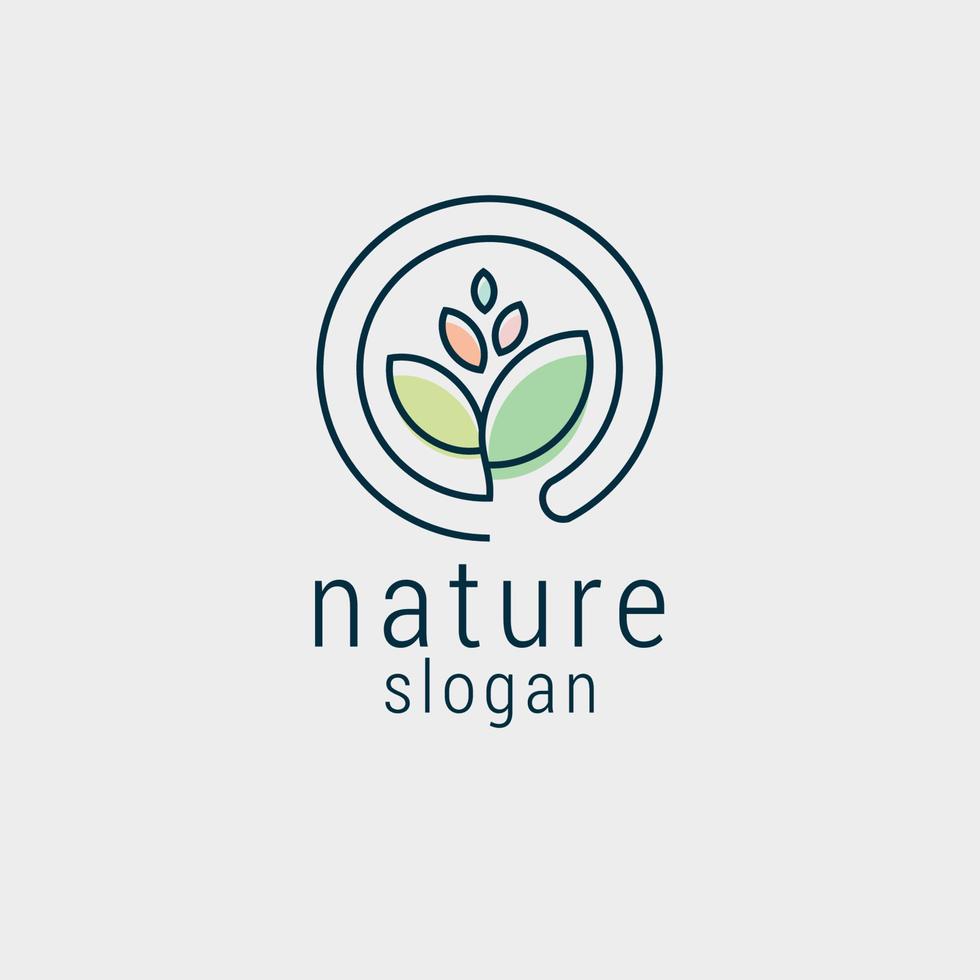 natur logotyp ikon design mall. lyx, vektor. vektor