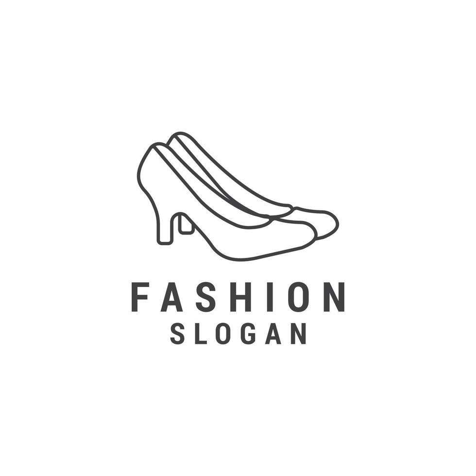 Designvorlage für das Logo-Symbol für Damenschuhe. Luxus, Premium-Vektor vektor