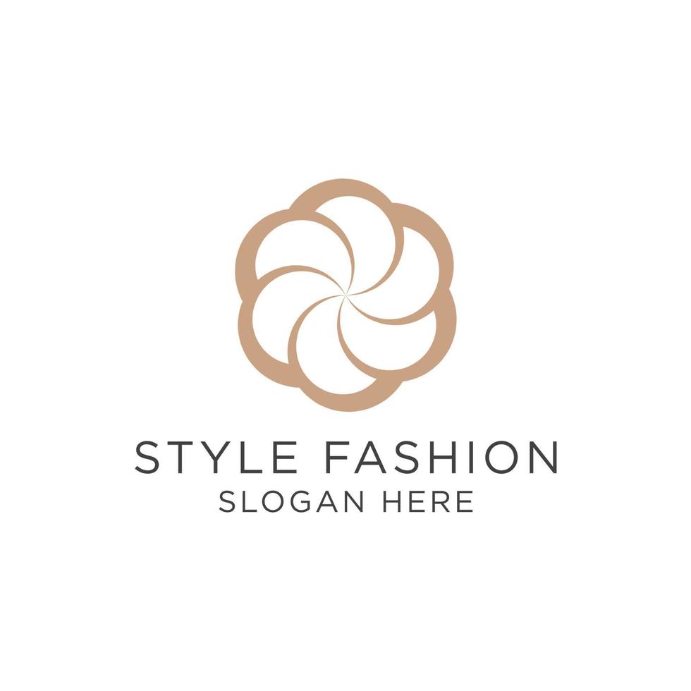 Mode-Stil-Logo-Icon-Design-Vorlage. luxus, vektor. vektor
