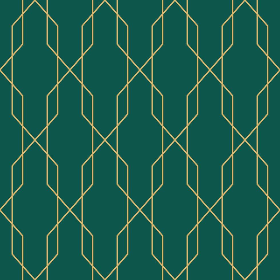 vintage art deco nahtloses muster. Strichzeichnungen geometrische Goldformen. moderne Ornamente-Vektor-Illustration. gatsby retro eleganter hintergrund für stoff, tapeten oder verpackung vektor