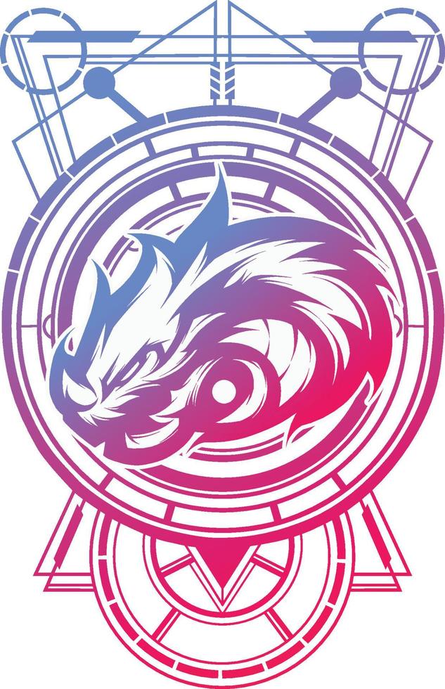 Drachen-Logo-Vektorbild vektor