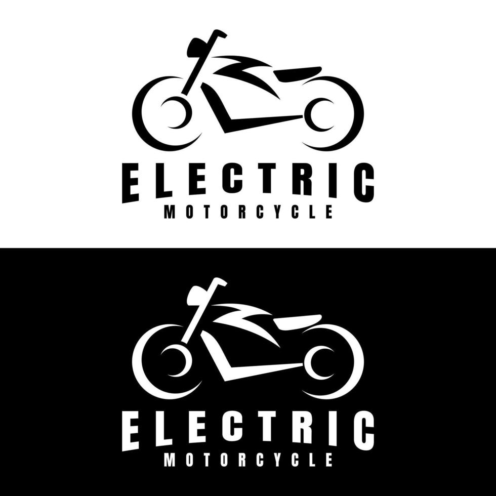 elektrisk motorcykel cykel logotyp design vektor