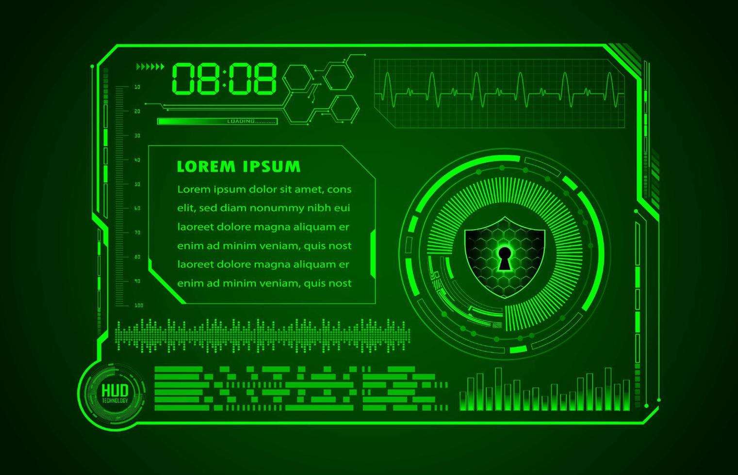 modern hud teknologi skärm panel vektor