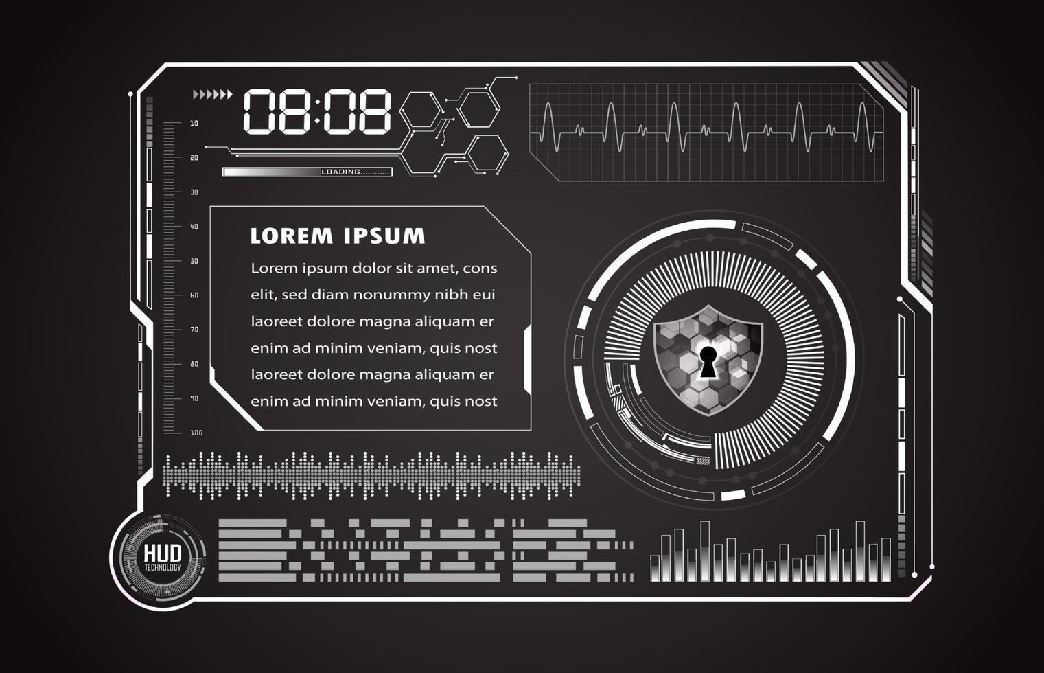 modernes hud-technologie-bildschirmpanel vektor