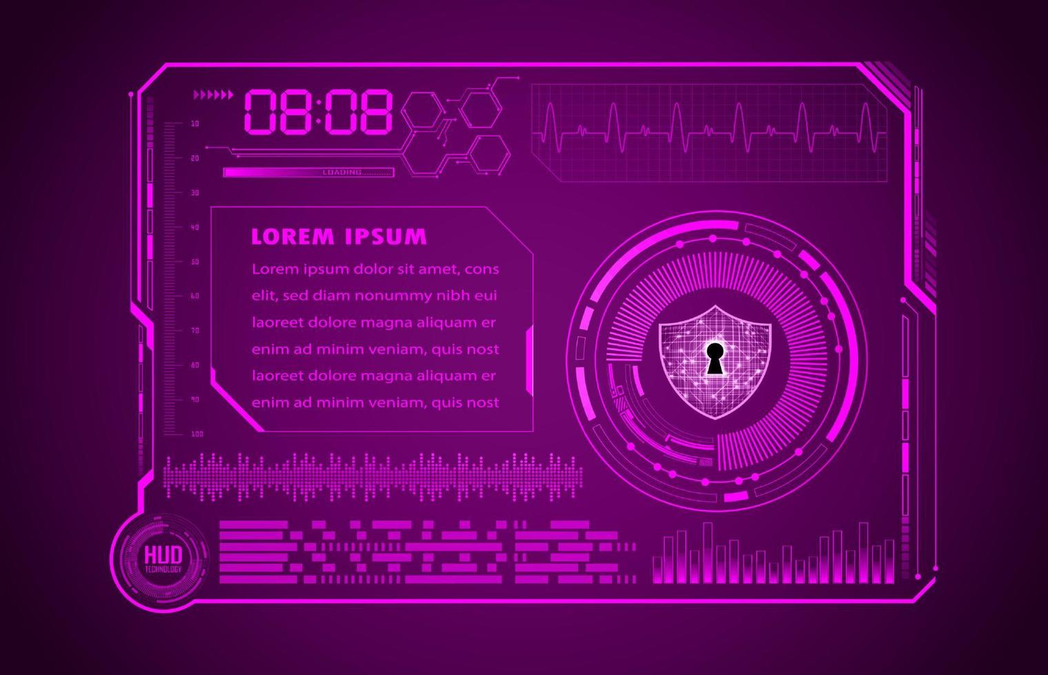 modern hud teknologi skärm panel vektor