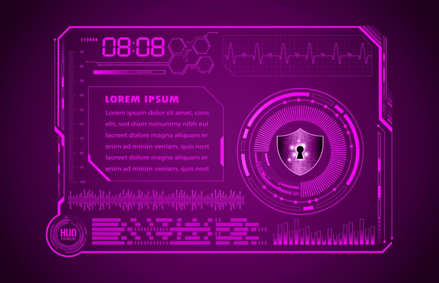 modernes hud-technologie-bildschirmpanel vektor