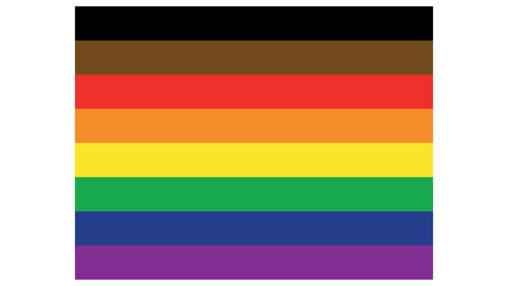 philadelphia-stolzflagge, lgbt-gemeinschaft. flaches Design. Tapete und Hintergrund der städtischen Kultur vektor