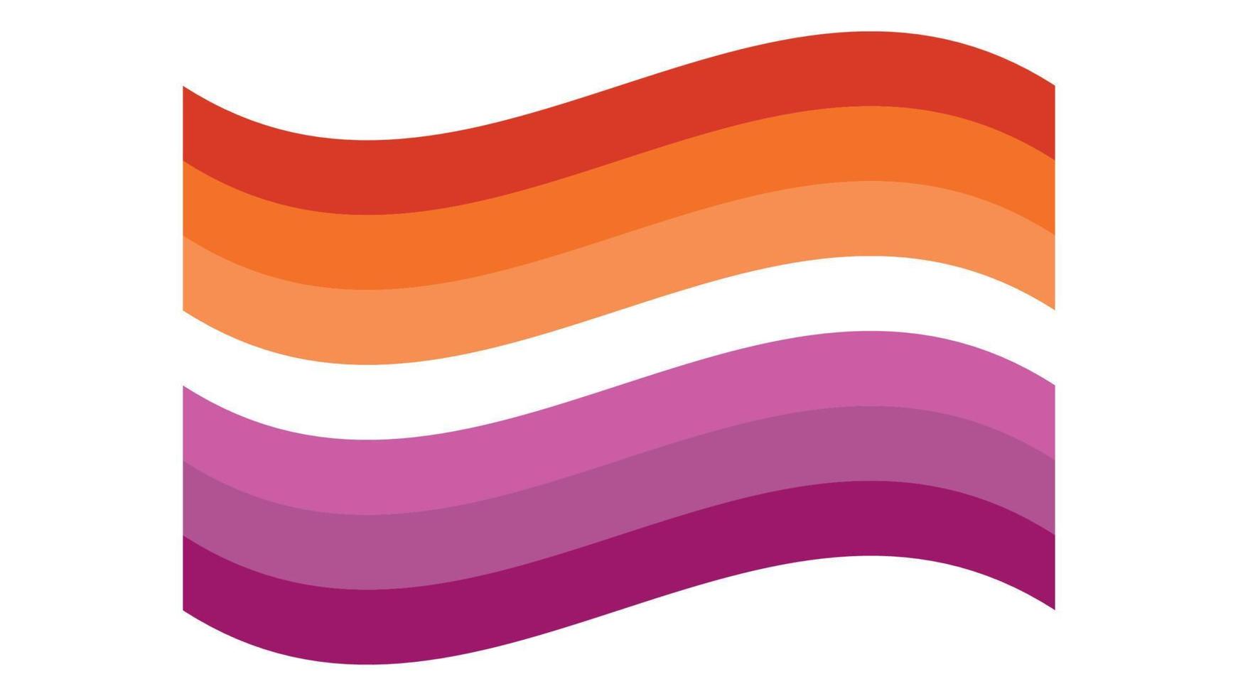 Abbildung der lesbischen Flagge. Flaggensymbol für lesbischen Stolz vektor