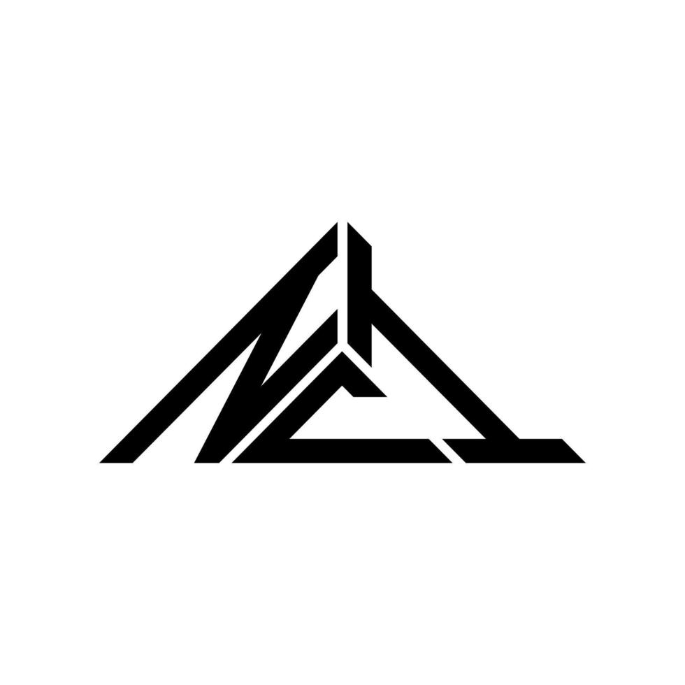 NCI Letter Logo kreatives Design mit Vektorgrafik, NCI einfaches und modernes Logo in Dreiecksform. vektor