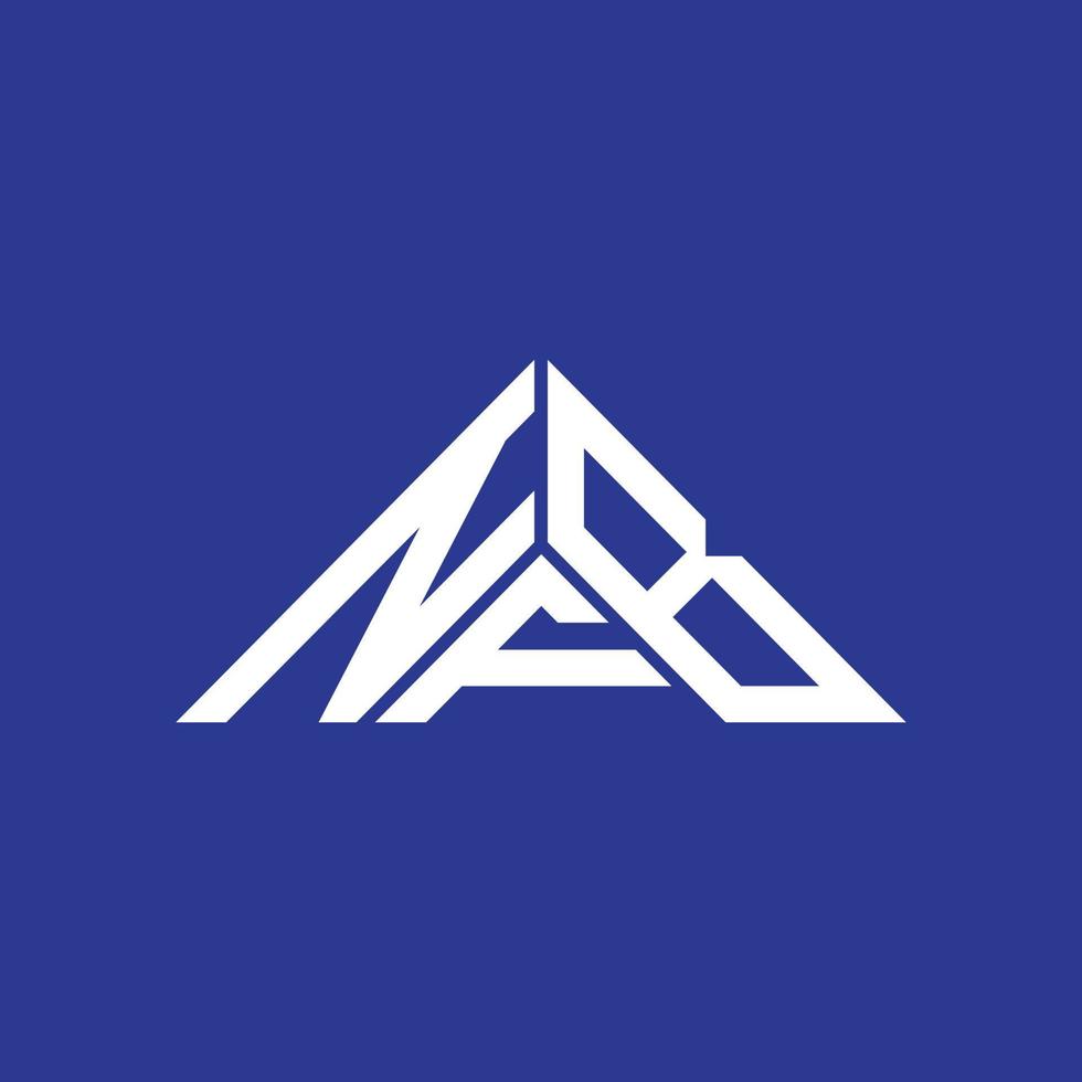 nfb brev logotyp kreativ design med vektor grafisk, nfb enkel och modern logotyp i triangel form.