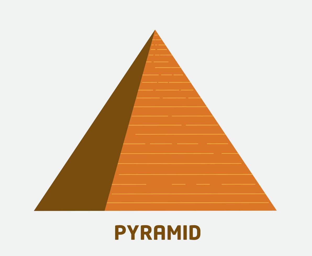 einfacher und sauberer Pyramidendesign-Ikonenvektor vektor