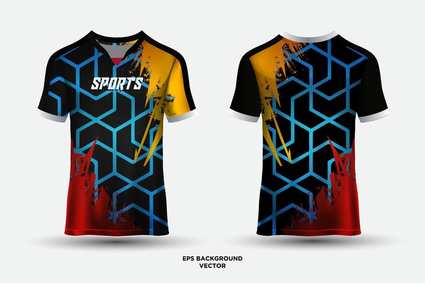 fantastisches Trikot-Design, geeignet für Sport, Rennen, Fußball, Gaming und Esports-Vektor vektor