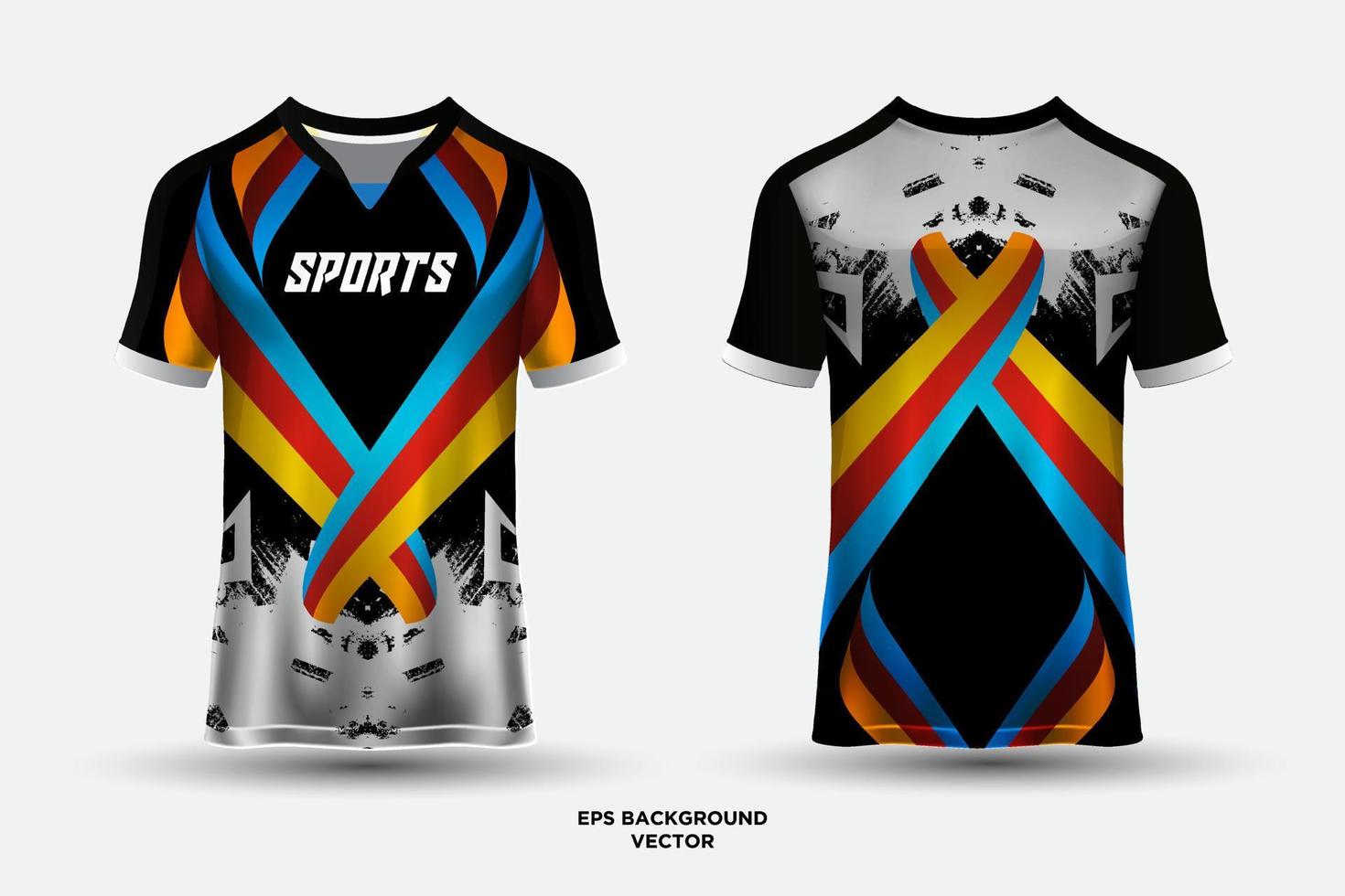 fantastisches Trikot-Design, geeignet für Sport, Rennen, Fußball, Gaming und Esports-Vektor vektor