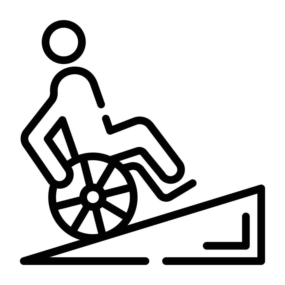 ett översikt ikon av disable man vektor