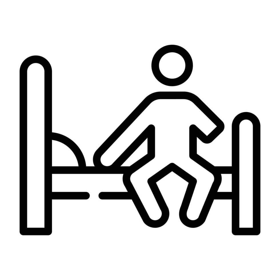 ein Umriss-Icon-Design der Bahre vektor