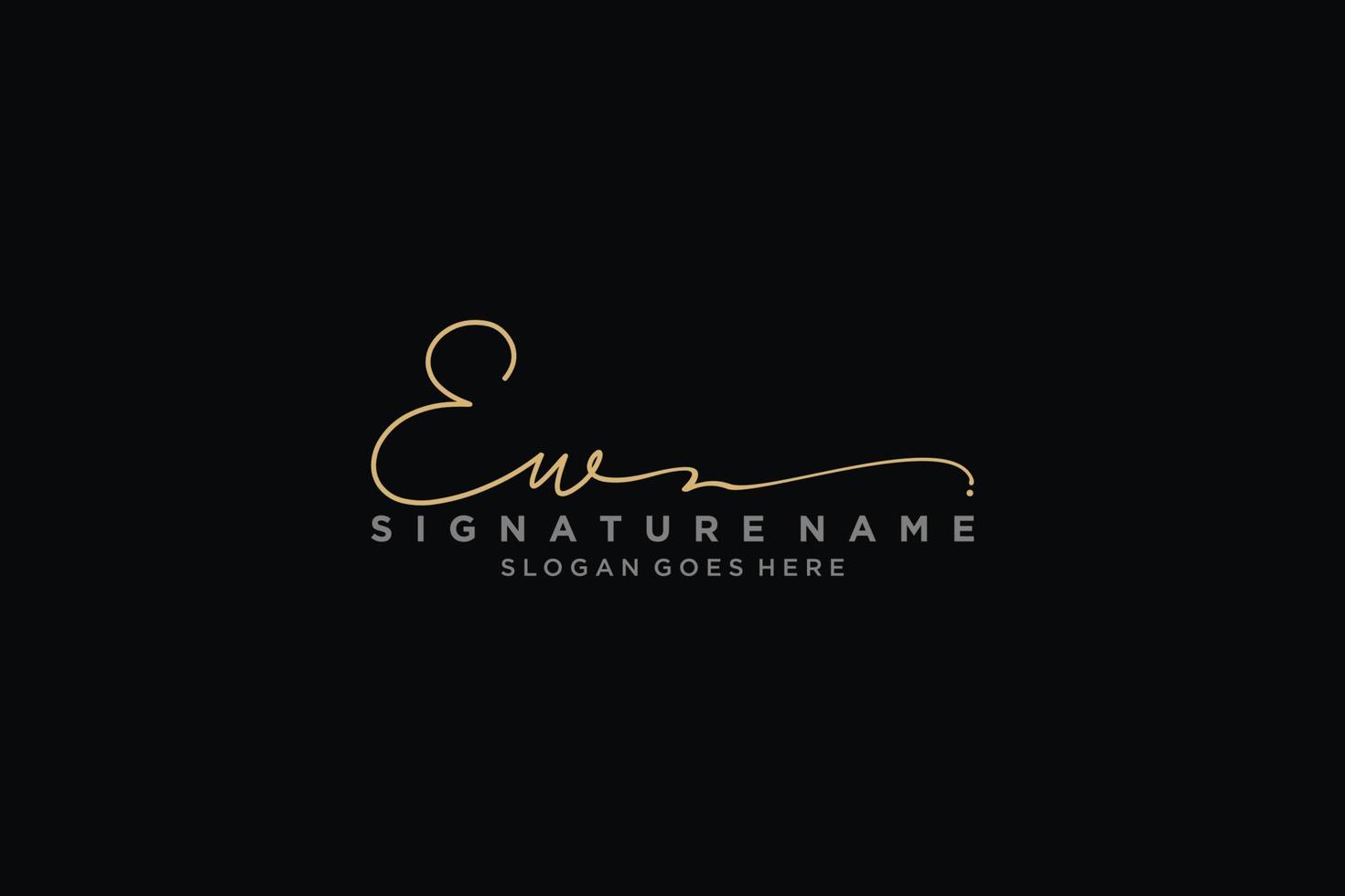 första ew brev signatur logotyp mall elegant design logotyp tecken symbol mall vektor ikon