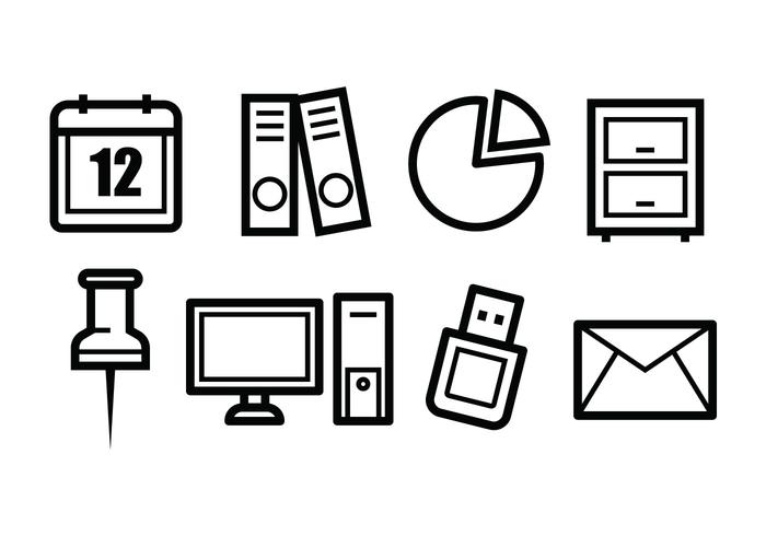 Kostenlose Office Icons vektor