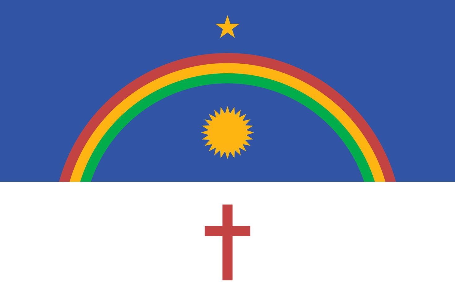 Fernambuk-Flagge, Bundesstaat Brasilien. Vektor-Illustration. vektor