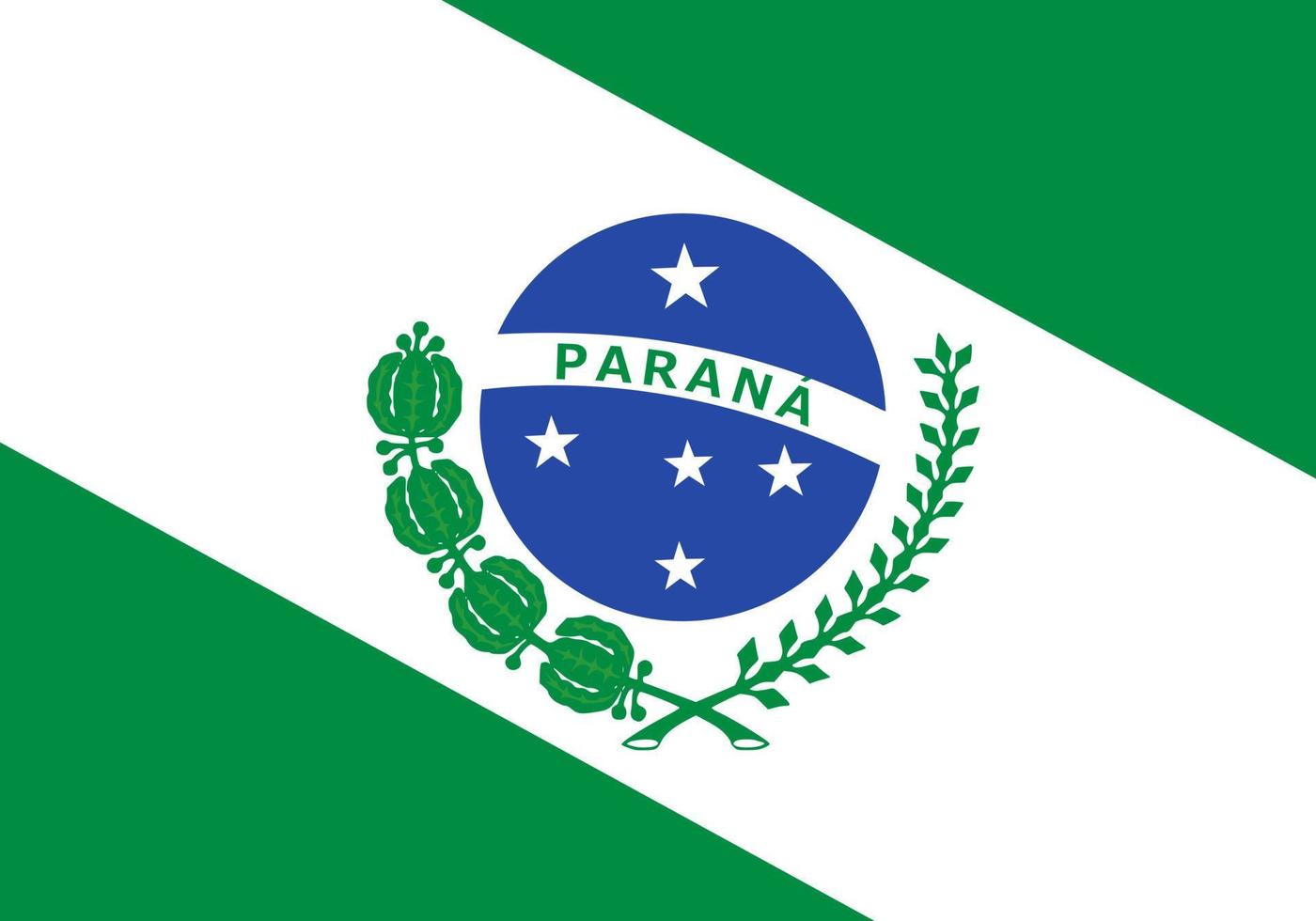 Parana-Flagge, Bundesstaat Brasilien. Vektor-Illustration. vektor