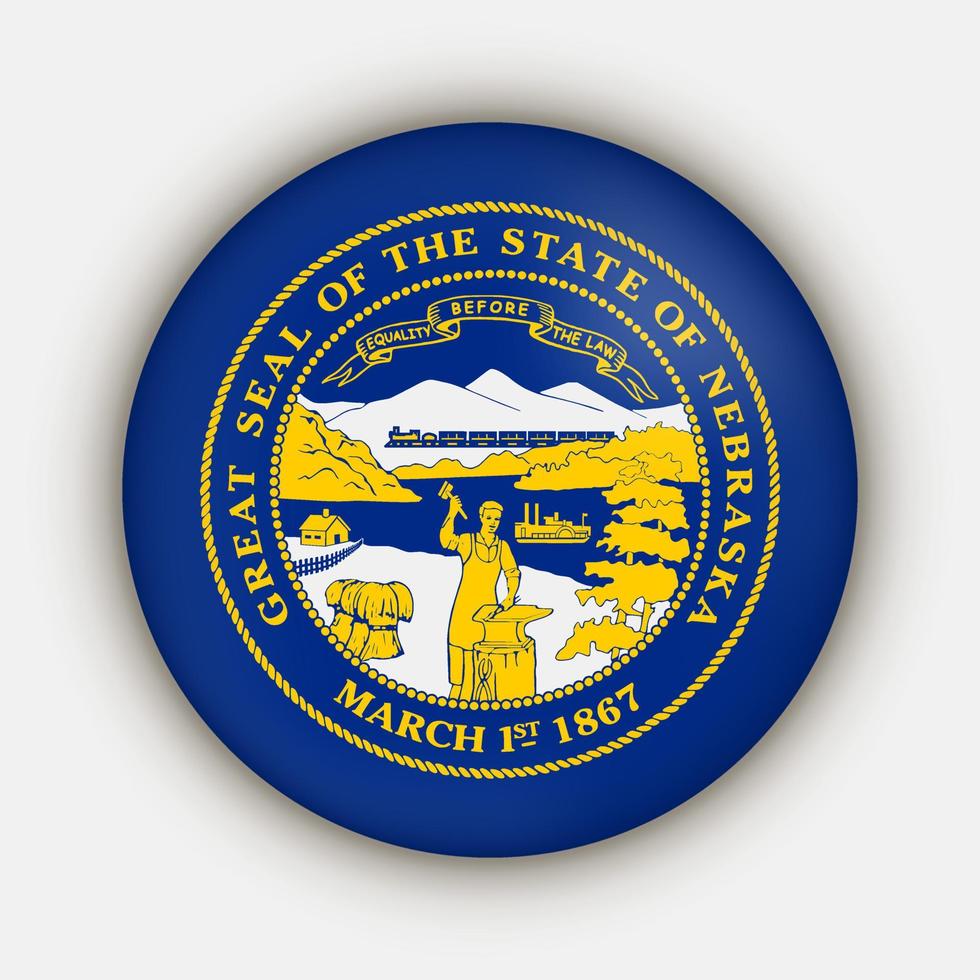 Nebraska-Staatsflagge. Vektor-Illustration. vektor