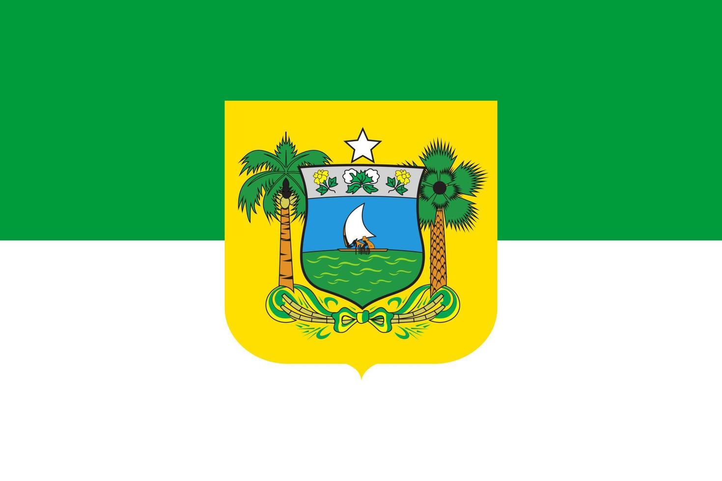 Rio Grande do Norte Flagge, Bundesstaat Brasilien. Vektor-Illustration. vektor