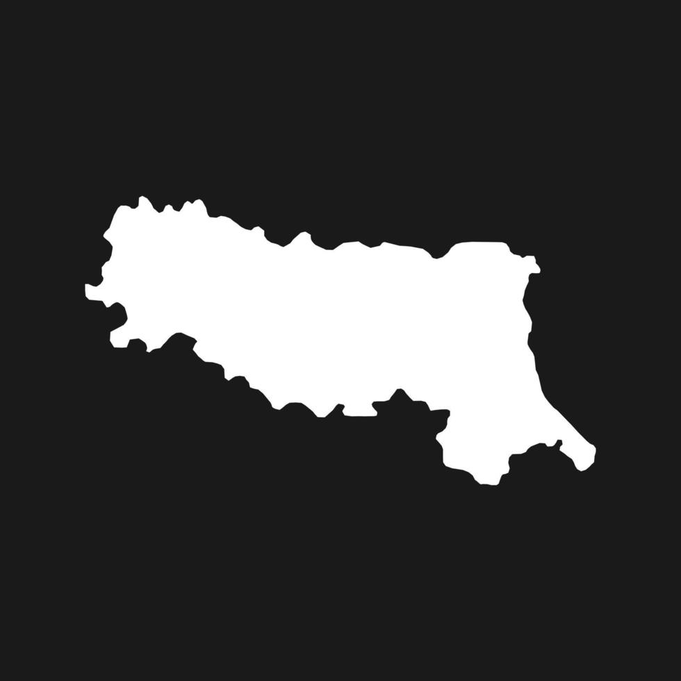 Emilia-Romagna-Karte. Region Italien. Vektor-Illustration. vektor