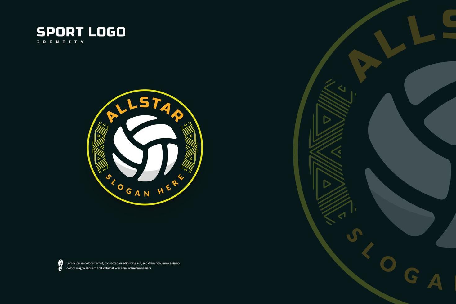 Volleyball-Club-Logo, Vorlage für Volleyball-Turnier-Embleme. Sport-Team-Abzeichen-Vektor-Design vektor