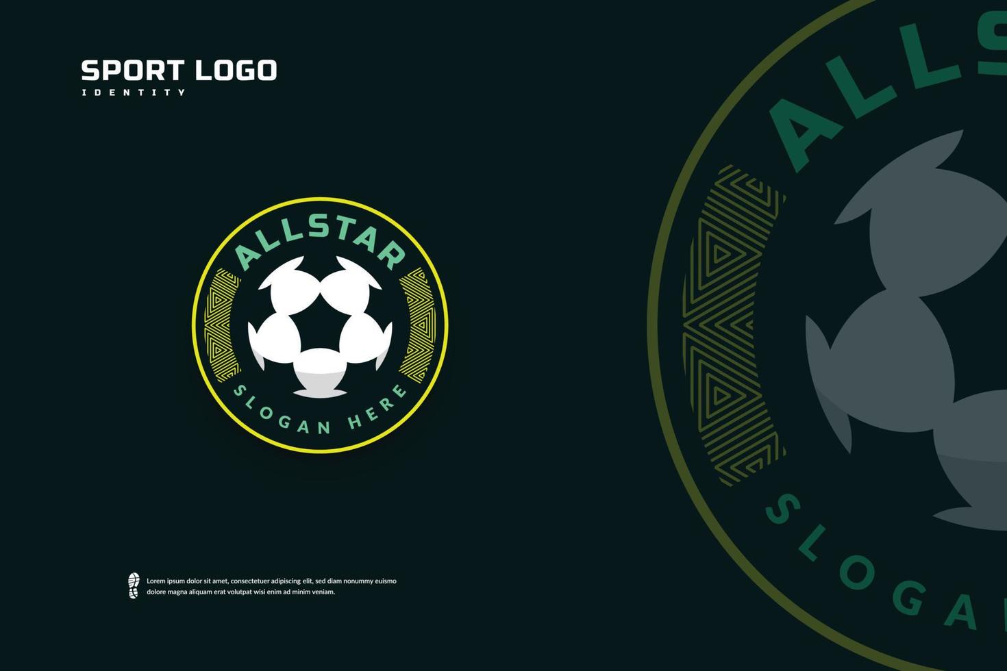 fotboll klubb logotyp, fotboll turnering emblem mall. sport team bricka vektor design