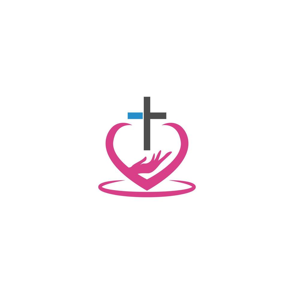 kyrka ikon logotyp design vektor