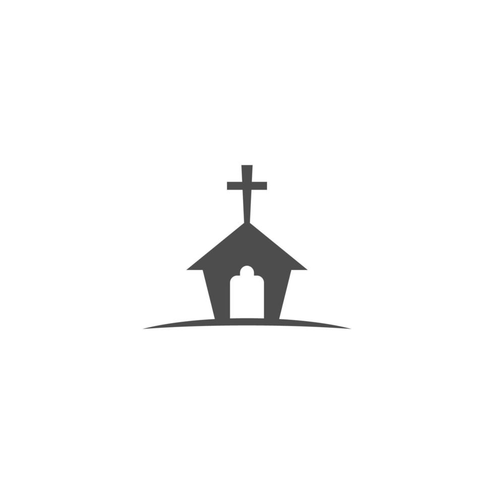 Kirchensymbol-Logo-Design vektor