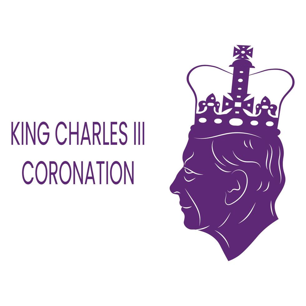 porträtt av kung charles iii i profil. gvector illustration. vektor