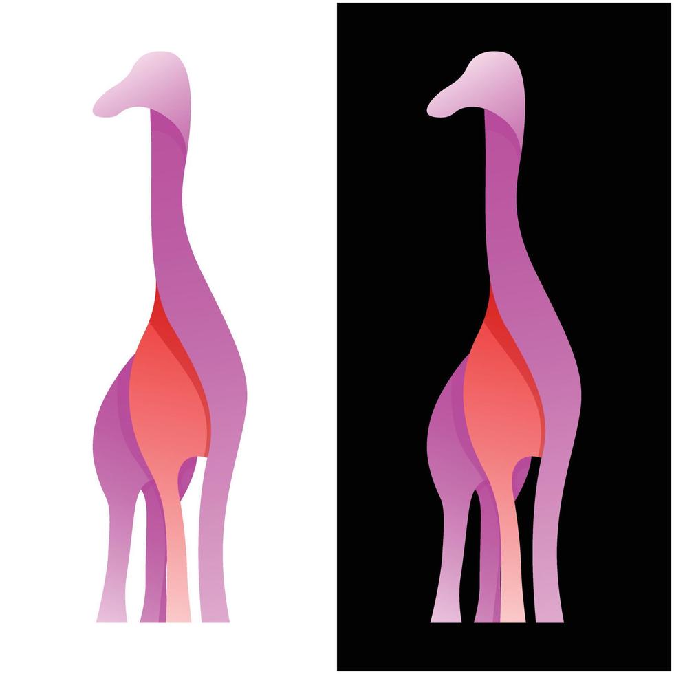 Vektor-Logo-Illustration Giraffe Farbverlauf bunten Stil vektor