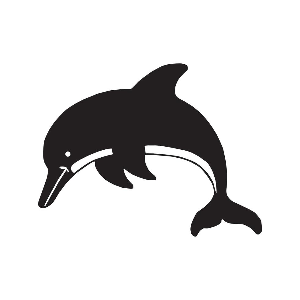 Delphin-Symbol-Logo-Vektor-Design, dieses Bild kann für Logos, Symbole und mehr verwendet werden vektor