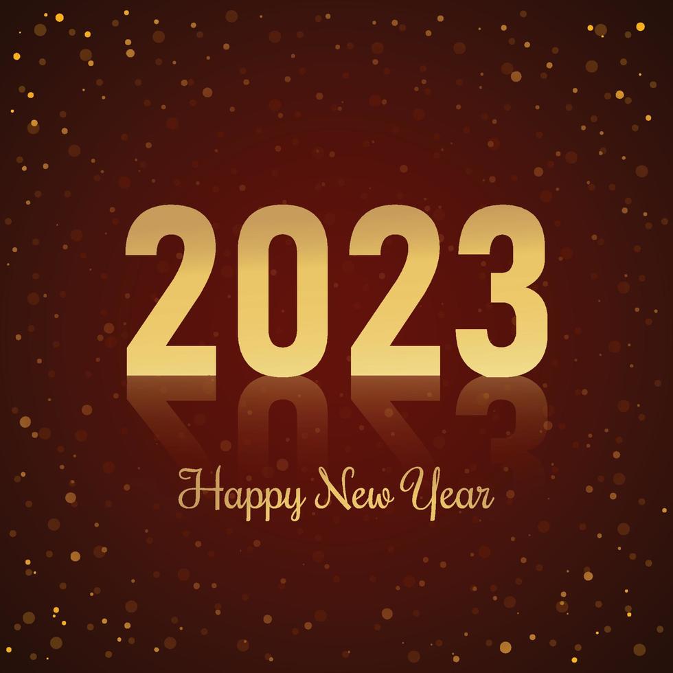 Grußkarte frohes neues Jahr 2023 glänzender Hintergrund vektor